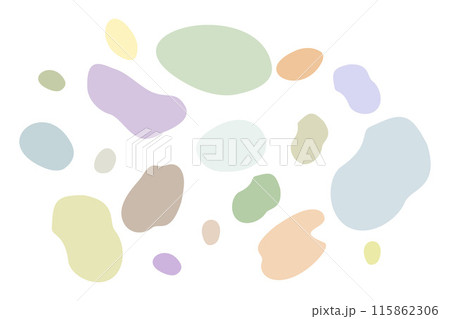 Set of Liquid shapes, Abstract organic elements. Different blotch shapes Vector collection. Speech bubbles in different shapes and colors isolated on white background. Design elements Illustration. 115862306