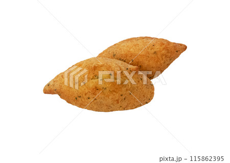 Bolinhos de bacalhau or pasteis de bacalhau isolated on white 115862395