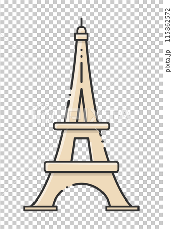 Simple and stylish Eiffel Tower icon - Image of Paris, France Simple and stylish Eiffel Tower icon - Image of Paris, France 115862572