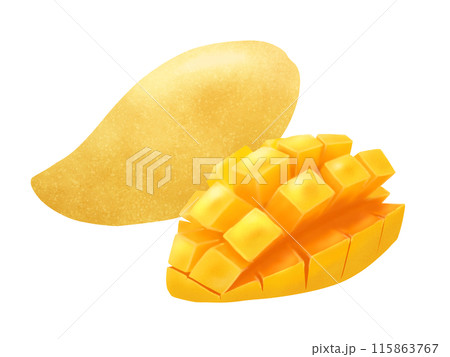 ペリカンマンゴー(フィリピンマンゴー) 一個とカット ペリカンマンゴー(フィリピンマンゴー) 一個とカット 115863767