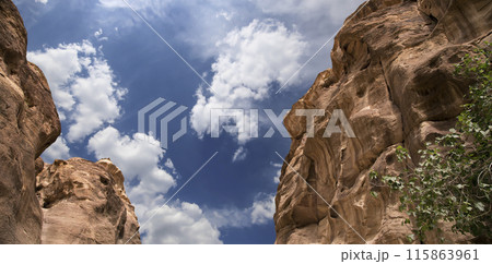 Mountains of Petra, Jordan, Middle East. Petra has been a UNESCO World Heritage Site since 1985 Mountains of Petra, Jordan, Middle East. Petra has been a UNESCO World Heritage Site since 1985 115863961