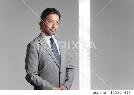 精悍なシニアビジネスマンのポートレート　ハイクラス　エグゼクティブ　イメージ 115864417