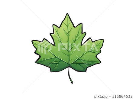 Green vibrant fresh maple leaves.Cartoon Abstract art.AI Generated Green vibrant fresh maple leaves.Cartoon Abstract art.AI Generated 115864538