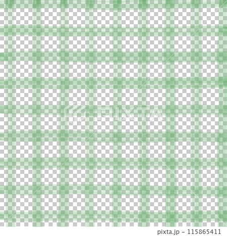 Green Plaid Gingham Check Hand Drawn Background Overlay 115865411