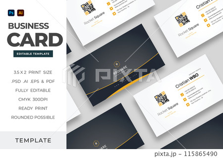 Dual Sided Business Card Template 115865490