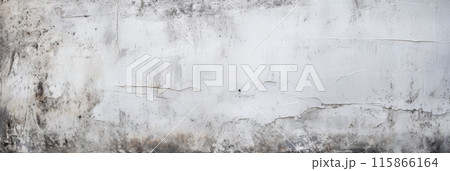 Aged White Concrete Wall Texture With Cracks And Stains. Grungy Background. Generative AI Aged White Concrete Wall Texture With Cracks And Stains. Grungy Background. Generative AI 115866164