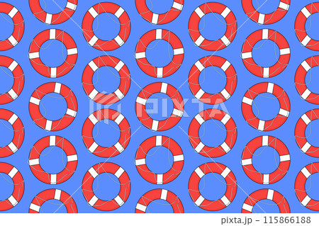 Seamless Lifebuoy Pattern Seamless Lifebuoy Pattern 115866188