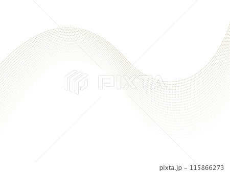 流れるイメージ、曲線・流線・ウェーブ状に並んだドット 115866273