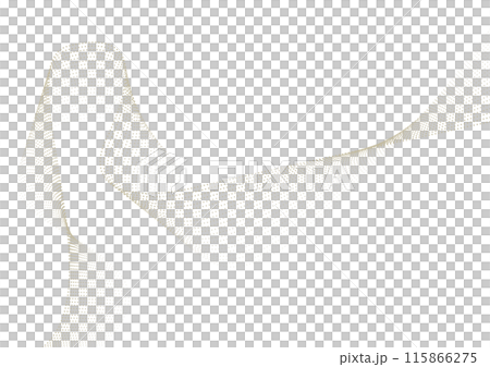 流れるイメージ、曲線・流線・ウェーブ状に並んだドット 115866275