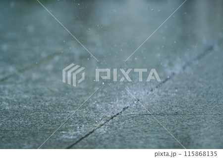 集中豪雨などの激しく降る雨のイメージ 115868135