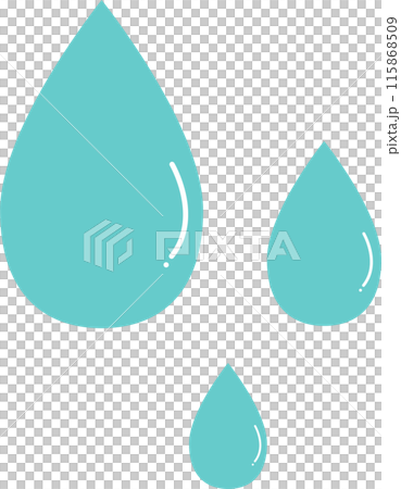 多個淺藍色水滴的插圖 多個淺藍色水滴的插圖 115868509