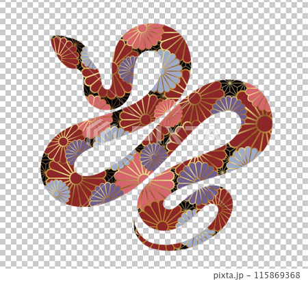 年賀状素材 巳年のシンボルイラスト 年賀状素材 巳年のシンボルイラスト 115869368