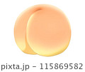 黄桃のイラスト（主線なし） 115869582