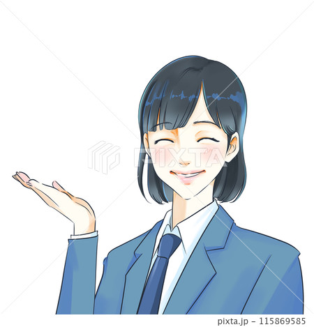 スーツ姿の受付女性のバストアップ 115869585