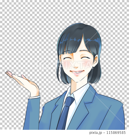 スーツ姿の受付女性のバストアップ 115869585