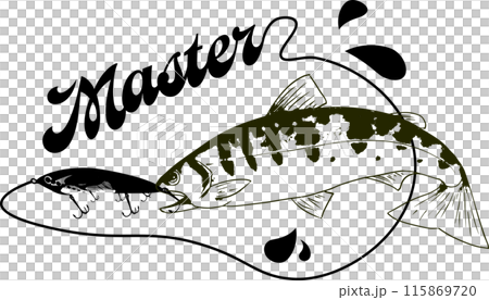 ルアーと山女のイラスト 115869720