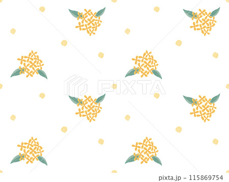 金木犀 シームレスパターン背景 115869754