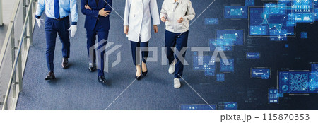 様々な職業の人々とデジタルテクノロジー 様々な職業の人々とデジタルテクノロジー 115870353