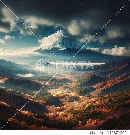 富士山のある風景 115871363