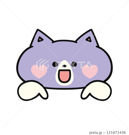 ここがポイント！／猫・指差し 115871436