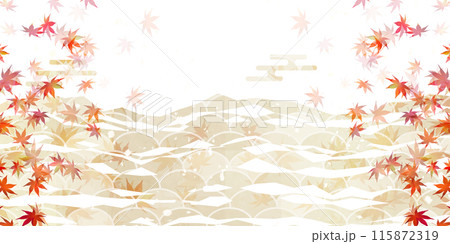 紅葉　葉　秋　背景	 115872319