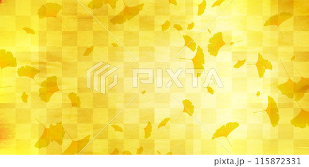 紅葉　イチョウ　秋　背景	 115872331