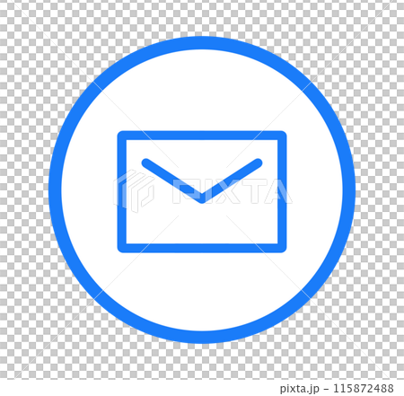 simple blue email icon 115872488