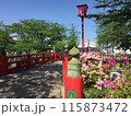 水の都大垣市　赤い橋 115873472