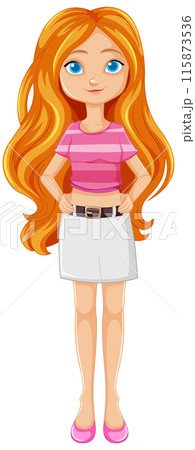 Hippy Girl with Long Hair Hippy Girl with Long Hair 115873536