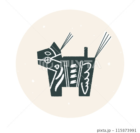 三春駒のイラスト 福島県 ミハルゴマ 115873991