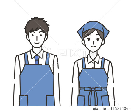 店員の男性と女性のイラスト 店員の男性と女性のイラスト 115874063