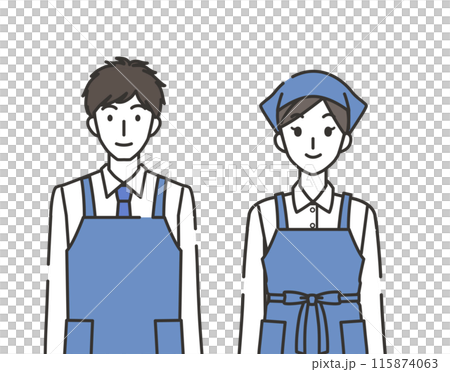 店員の男性と女性のイラスト 店員の男性と女性のイラスト 115874063