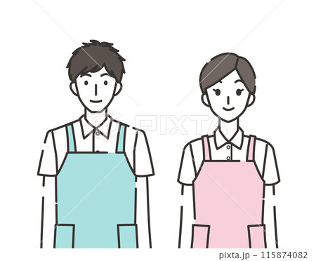 介護士の男性と女性のイラスト 115874082