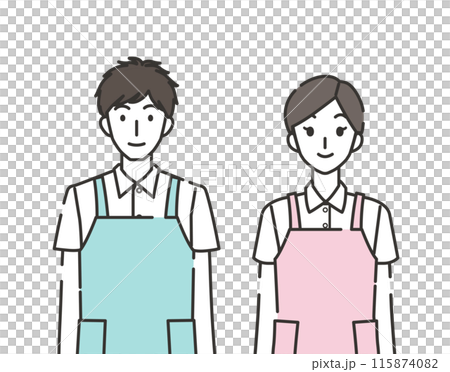 介護士の男性と女性のイラスト 115874082