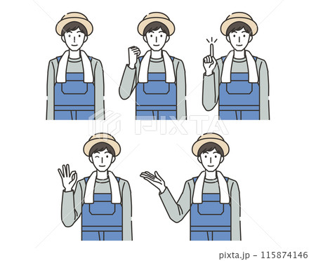 農家の男性のイラストセット 115874146