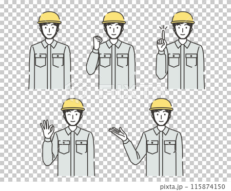 從事建築業的男性插畫集 115874150