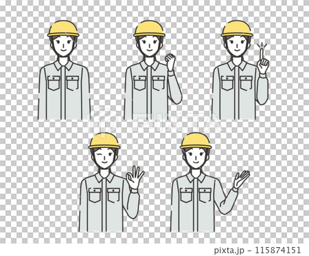 Illustration set of women working in the construction industry 115874151