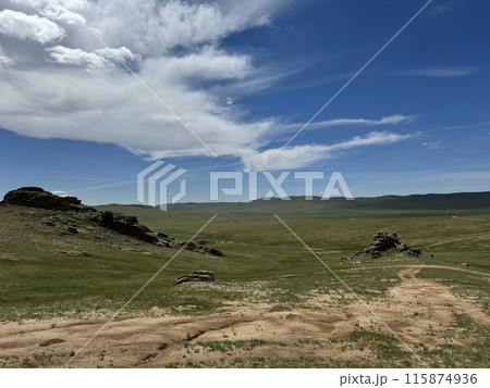 大草原と青空 大草原と青空 115874936