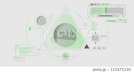 Futuristic HUD interface for processing server data. 115875230