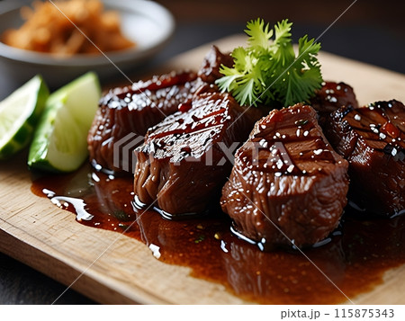 Bulgogi is a fermented meat that is usually beef. 115875343