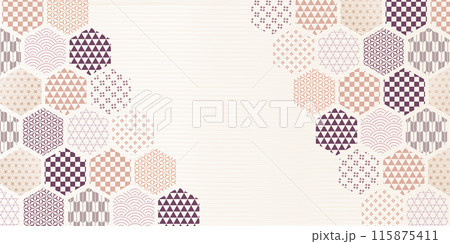 和柄 ベージュ 模様 背景 和柄 ベージュ 模様 背景 115875411