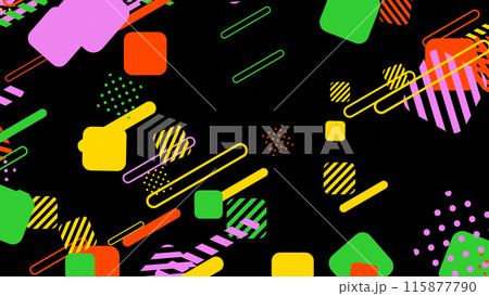 パーティクル VJ 図形 ポップ カラフル パステル [別Verあり] 115877790