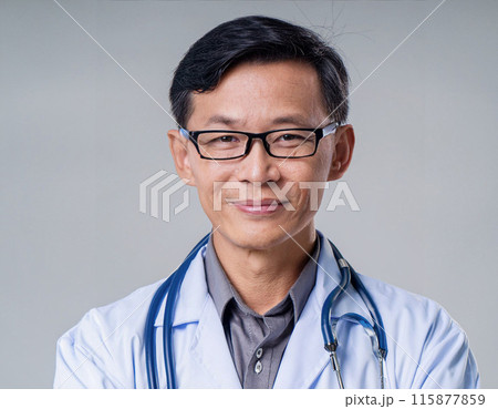 Studio Portrait of a Man Healthcare Professional in Uniform 115877859