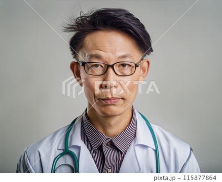 Studio Portrait of a Man Healthcare Professional in Uniform 115877864