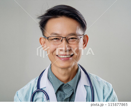 Studio Portrait of a Man Healthcare Professional in Uniform 115877865