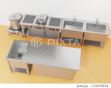 給食室の3Dイラスト 115878658