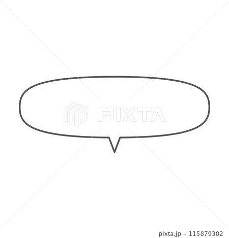 シンプルなふきだし 横長 シンプルなふきだし 横長 115879302