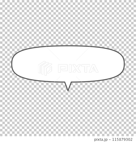 Simple speech bubble horizontal 115879302