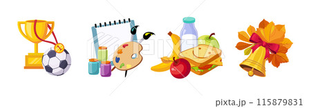 Back to School Item and Object Composition Vector Set 115879831