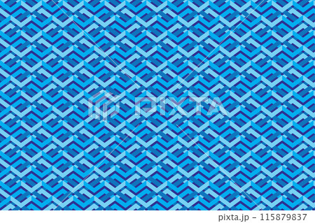 Abstract Geometric Style. Repeating abstract multicolor of blue on deep blue background. 115879837